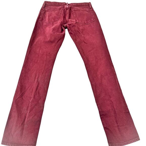 Frame L'Homme Slim Burgundy Denim Straight Leg Jeans Size 31 - Picture 3 of 8